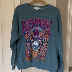 Urban Outfitters Teal Graphic Sweatshirt